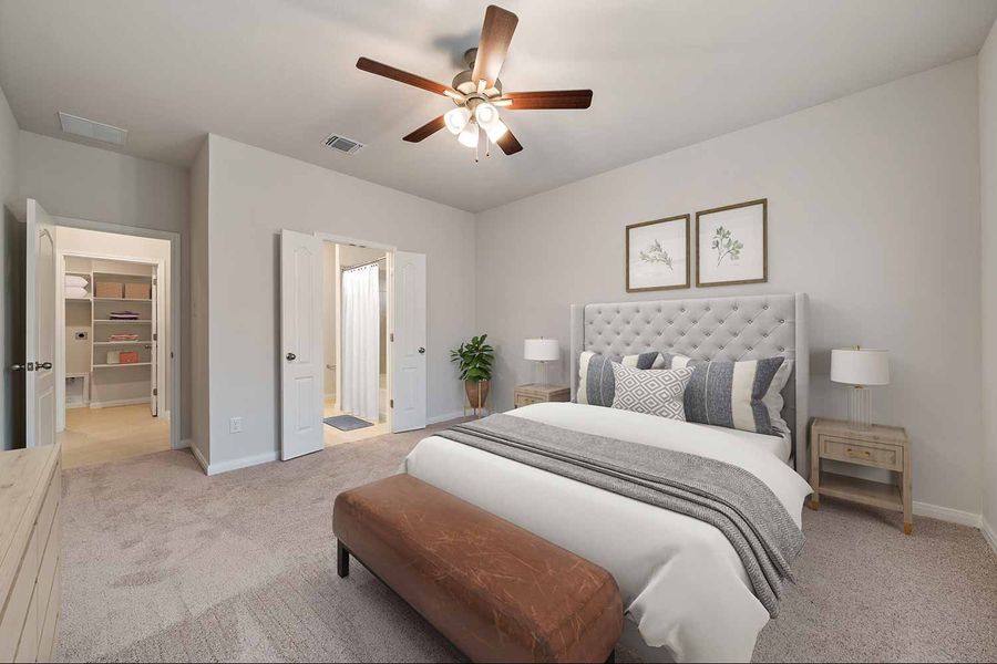 Furnished interior view inside a new home in Hartrick Ranch, Temple (Image 9). Furnished interior view inside a new home in Hartrick Ranch, Temple (Image 9).