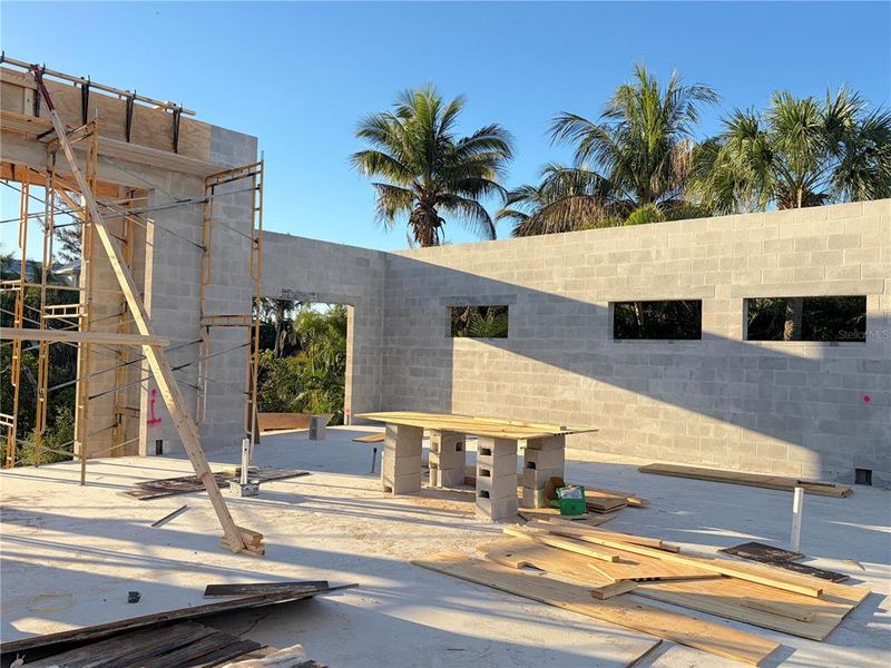 In-progress construction of a new home in , Sarasota, FL (Image 21).