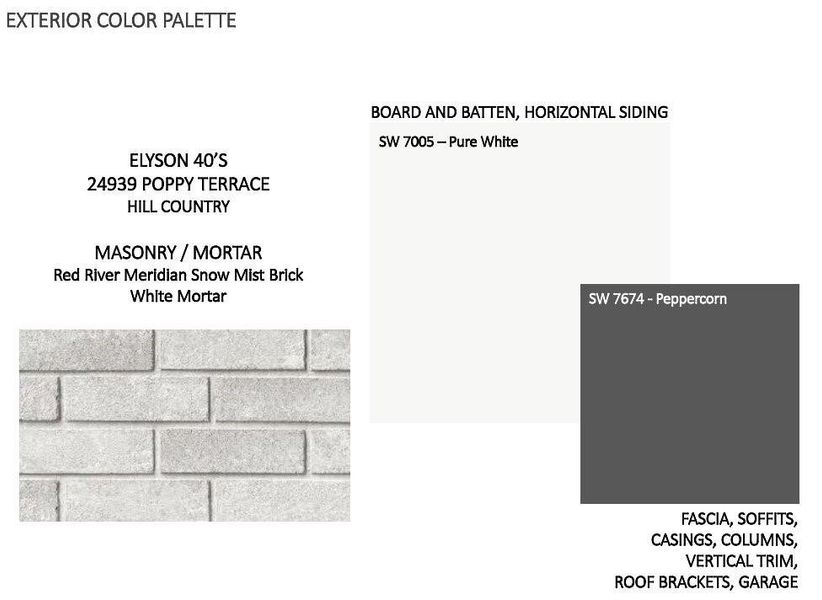 Sample of building materials used in homes in Elyson, Katy (Image 10).