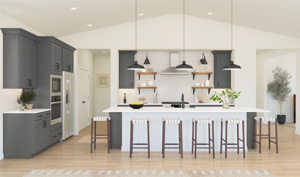Gourmet island kitchen (*Artist rendering used for illustration purposes only.)
