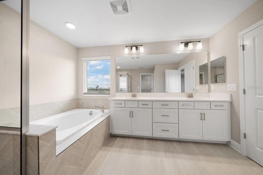 Furnished interior view inside a new home in Chapel Crossings, Wesley Chapel (Image 13). Furnished interior view inside a new home in Chapel Crossings, Wesley Chapel (Image 13).