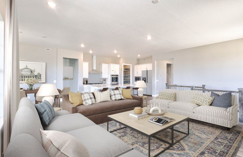 Furnished interior view inside a new home in Hilltop at Inspiration, Aurora (Image 6).