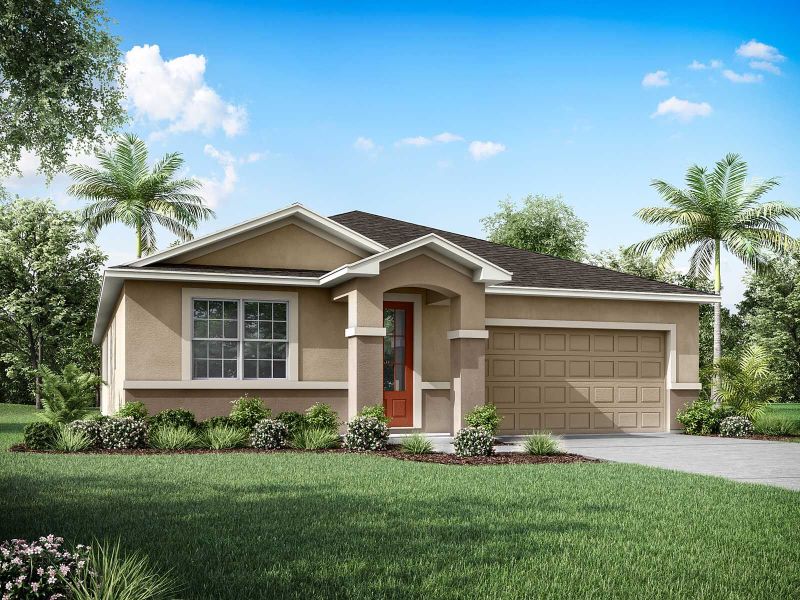 Representative exterior photo of a completed home built from the Pinnacle by Mattamy Homes in Meridian Parks, Orlando, FL (Image 19). Representative exterior photo of a completed home built from the Pinnacle by Mattamy Homes in Meridian Parks, Orlando, FL (Image 19).