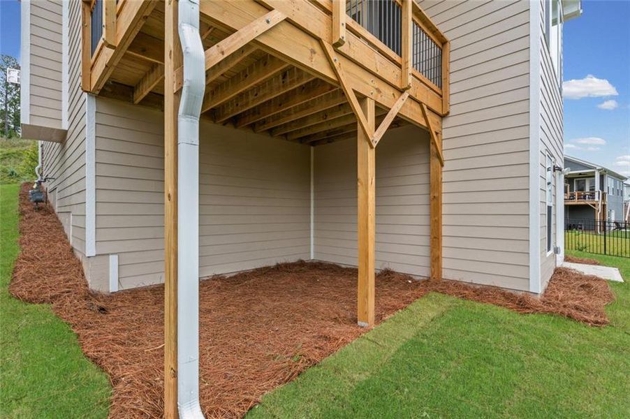 Exterior details and patio area of a home in Twin Lakes, Hoschton (Image 26). Exterior details and patio area of a home in Twin Lakes, Hoschton (Image 26).