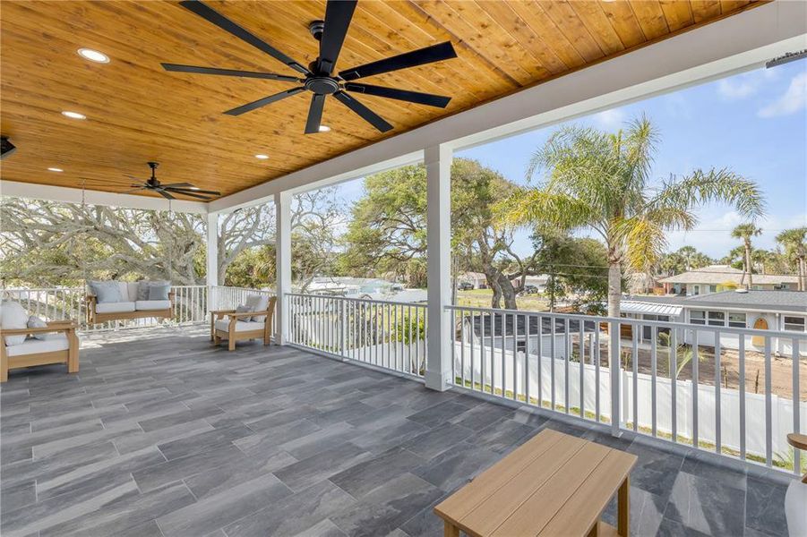 Exterior details and patio area of a home in , New Smyrna Beach (Image 47).