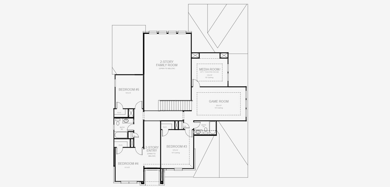 2D floor plan layout of this home in Legacy Prairie at Katy Court, Katy, TX (Image 3).