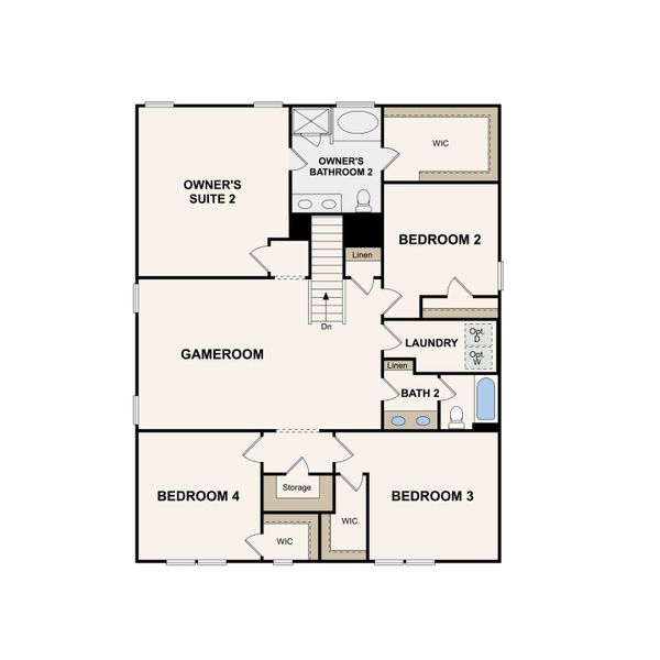 2D floor plan layout of this home in Averitt Landing, Lebanon, TN (Image 6).