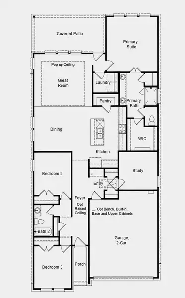 Additional highlights include: Raised ceiling in foyer and gathering room, 8' doors and island pendant lights.