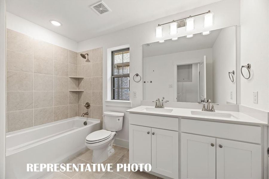 Friends and family will enjoy having their own space in this beautiful guest bath!  REPRESENTATIVE PHOTO