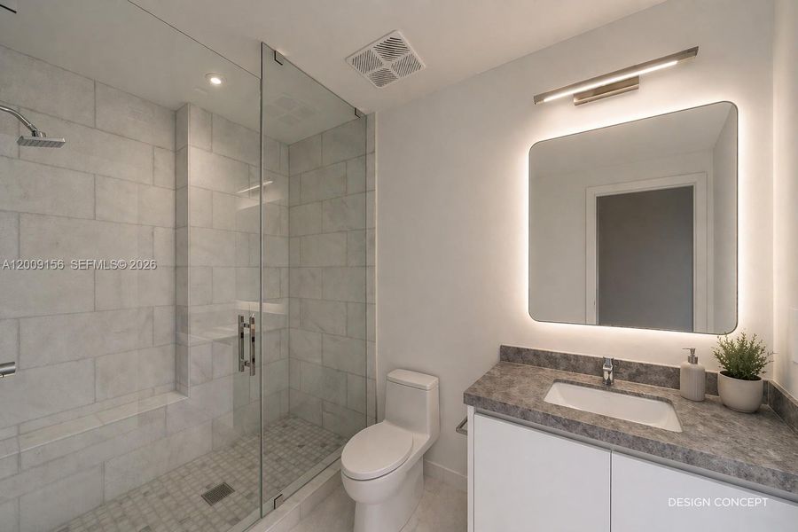 Furnished interior view inside a new home in , Miami (Image 10).