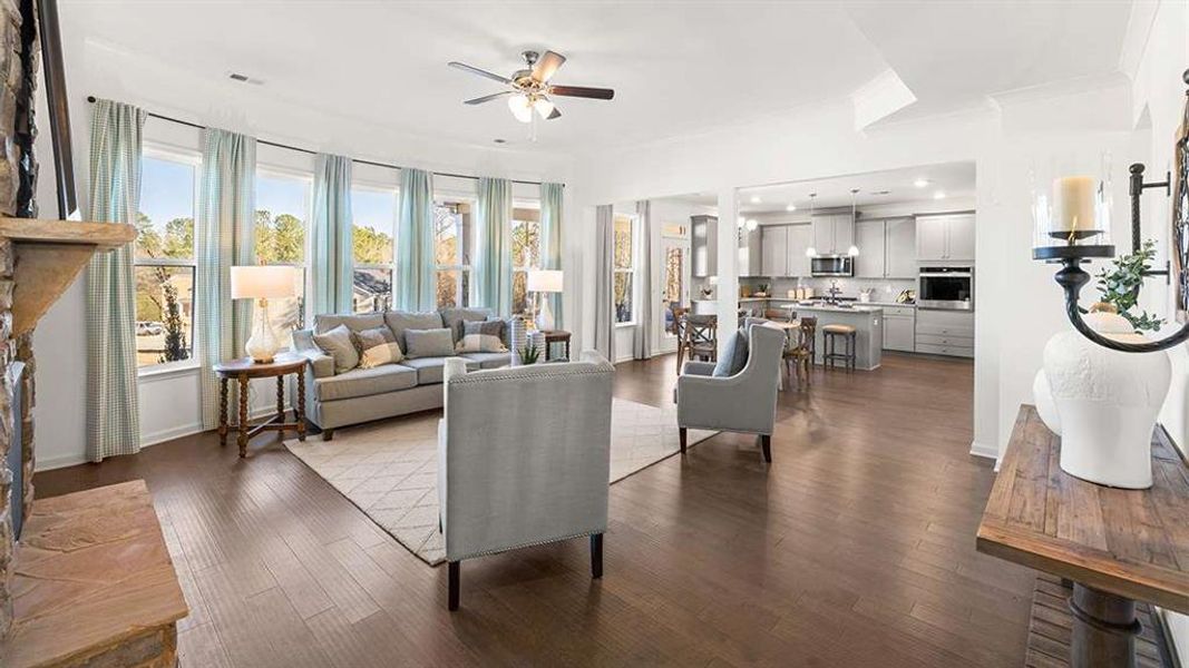 Furnished interior view inside a new home in Heritage Pointe, Senoia (Image 30).