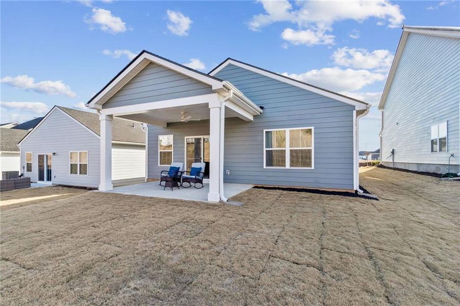 Exterior details and patio area of a home in , Hoschton (Image 24).