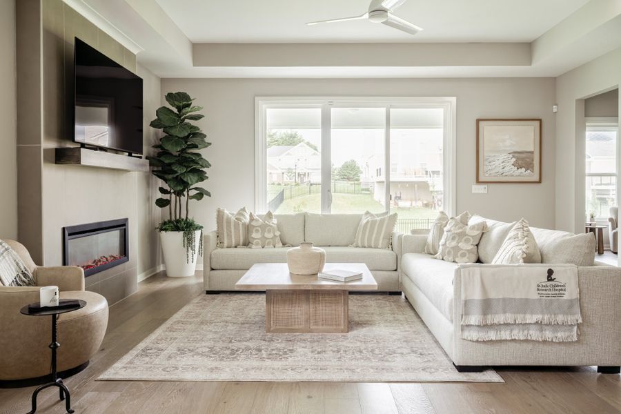 Representative furnished interior of a home built from the Linden by Fischer Homes in Twin Lakes, Hoschton (Image 5).
