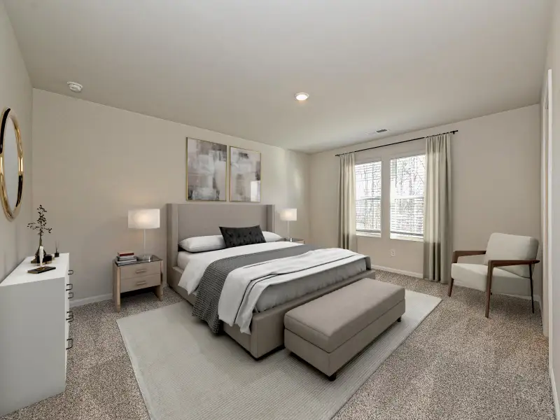 Furnished interior view inside a new home in Nelson's Creek, Mocksville (Image 8). Furnished interior view inside a new home in Nelson's Creek, Mocksville (Image 8).