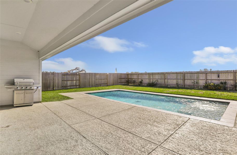 Spacious covered patio for some shade if its too hot in the summer! All you need is a table, chairs and your grill! You can see the Big Rivers Water Park from your back yard! NO back neighbors either! So you're outdoor activities will not be peeked in by the neighbor. Spacious covered patio for some shade if its too hot in the summer! All you need is a table, chairs and your grill! You can see the Big Rivers Water Park from your back yard! NO back neighbors either! So you're outdoor activities will not be peeked in by the neighbor.