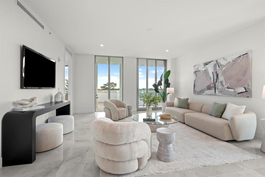 Furnished interior view inside a new home in Royal Palm Residences, Boca Raton (Image 12).