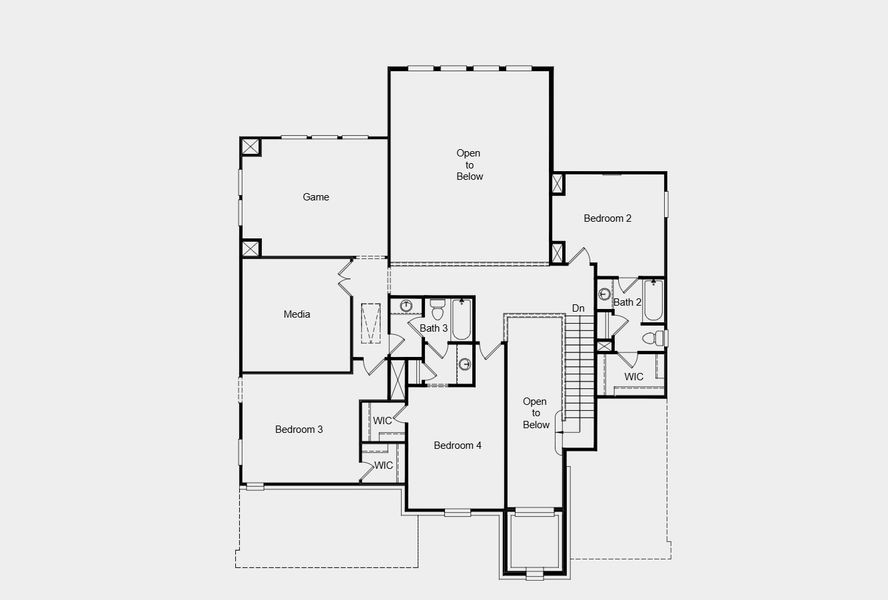 2D floor plan layout of this home in The Ranch at Uptown Celina 60s, Celina, TX (Image 23). 2D floor plan layout of this home in The Ranch at Uptown Celina 60s, Celina, TX (Image 23).