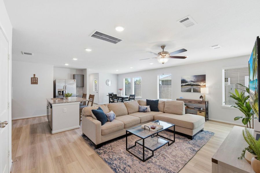 Furnished interior view inside a new home in Haven at Kieth Harrow, Katy (Image 6).