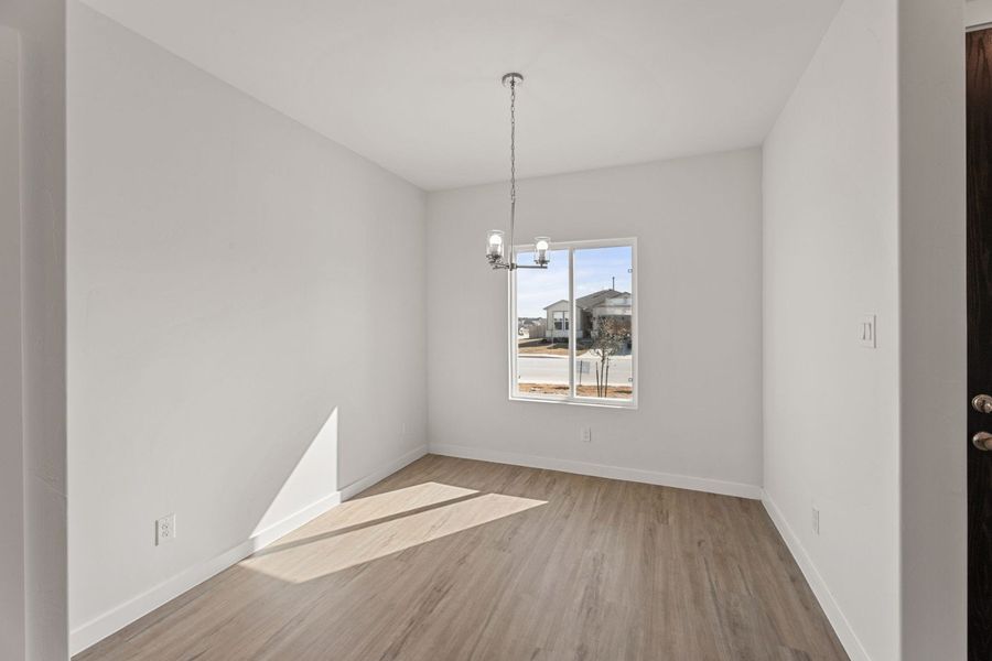 Representative unfurnished interior of a home built from the Clovis by Hakes Brothers in Hunters Ranch, San Antonio (Image 15).