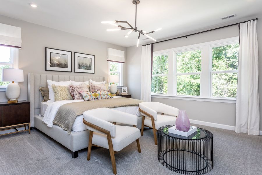 Representative furnished interior of a home built from the Rowan by Tri Pointe Homes in The Townes at Willow Park, Cary (Image 10).