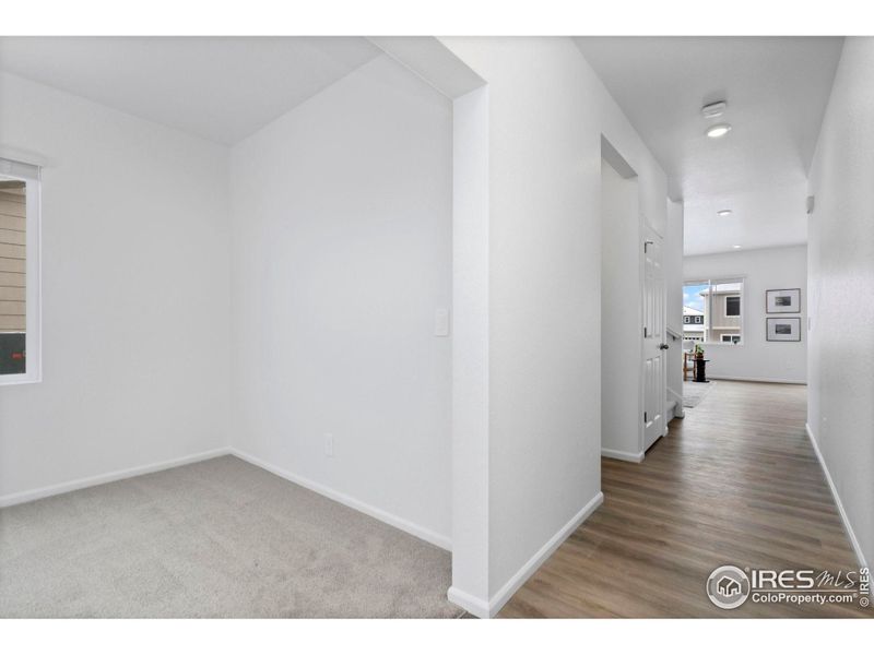 Front entryway and office/flex room