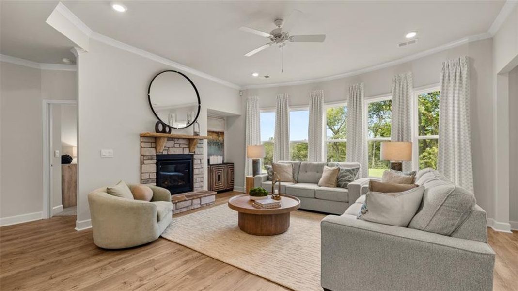 Furnished interior view inside a new home in Heritage Pointe, Senoia (Image 13). Furnished interior view inside a new home in Heritage Pointe, Senoia (Image 13).