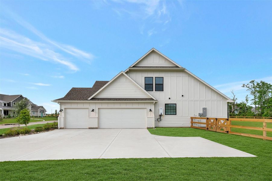 Front exterior of a new home in Lone Star Landing, Montgomery, TX, highlighting curb appeal (Image 26).