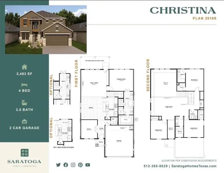 2D floor plan layout of this home in Crosby Farms, Crosby, TX (Image 3).