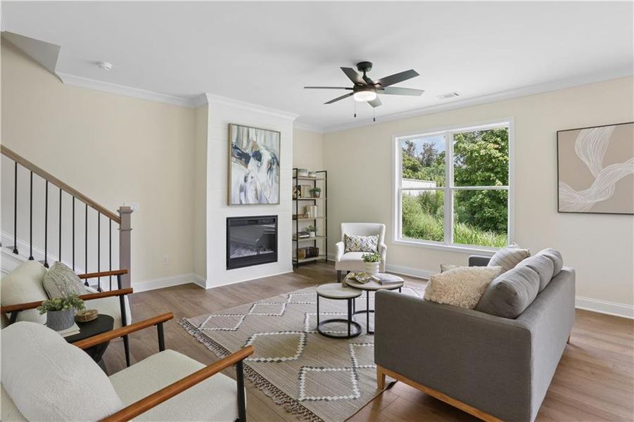Furnished interior view inside a new home in , Flowery Branch (Image 19).