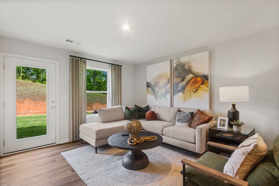 Representative furnished interior of a home built from the The Pointe by Stanley Martin Homes in Westbriar Woods Townhomes, Spartanburg (Image 3).