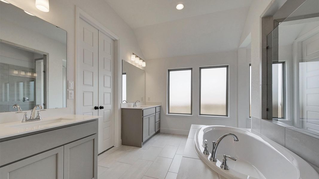 Furnished interior view inside a new home in Alsatian Oaks 50', Castroville (Image 7).