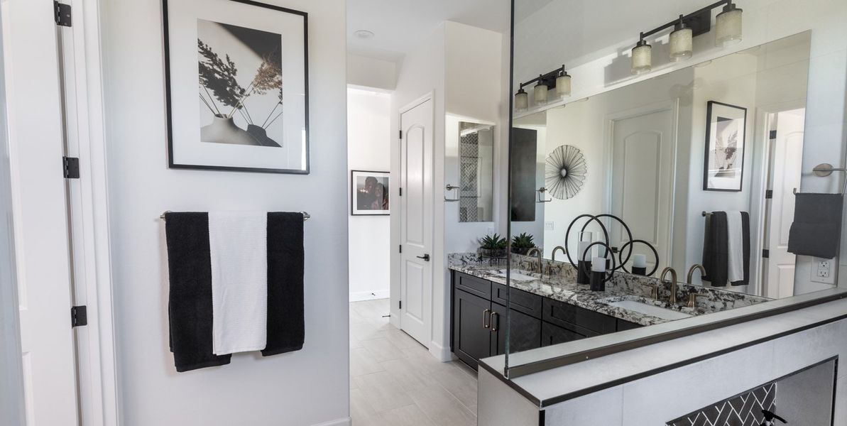 Furnished interior view inside a new home in Horizon at The Dells, Prescott (Image 15). Furnished interior view inside a new home in Horizon at The Dells, Prescott (Image 15).