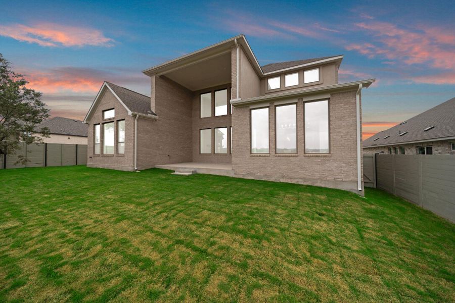 Rear of Home and Private Backyard