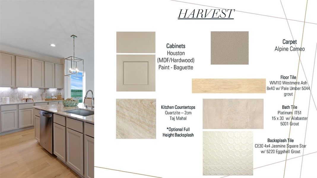 Sample of building materials used in homes in Grand Mason Crossing, Katy (Image 3).