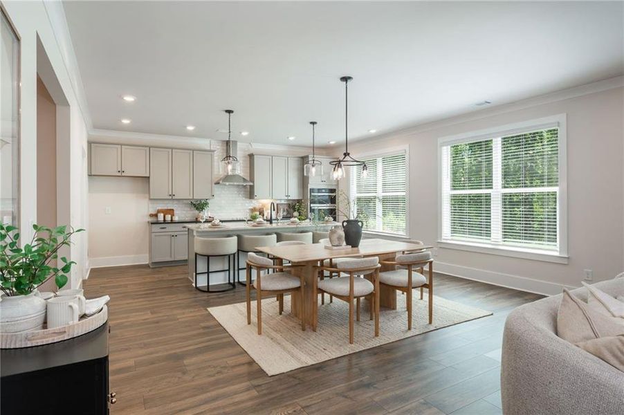 Furnished interior view inside a new home in , Flowery Branch (Image 51). Furnished interior view inside a new home in , Flowery Branch (Image 51).