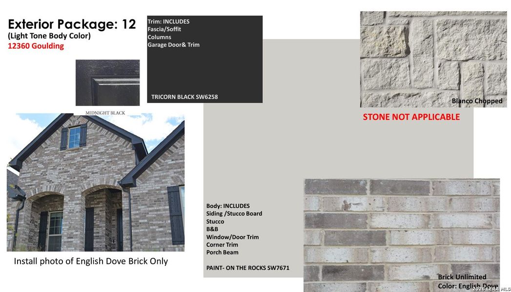 Sample of building materials used in homes in Davis Ranch, San Antonio (Image 4).
