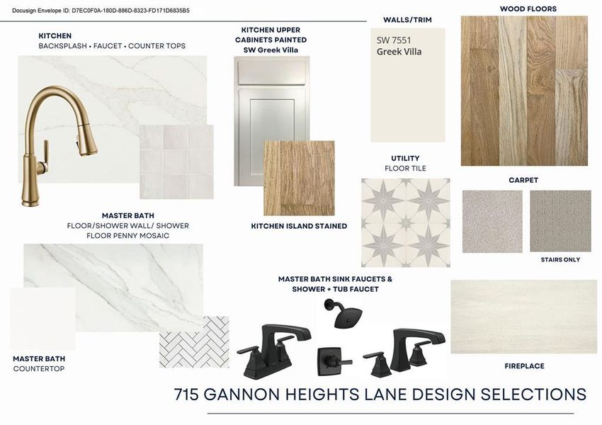 Sample of building materials used in homes in Estates at Rockhill, Frisco (Image 3). Sample of building materials used in homes in Estates at Rockhill, Frisco (Image 3).