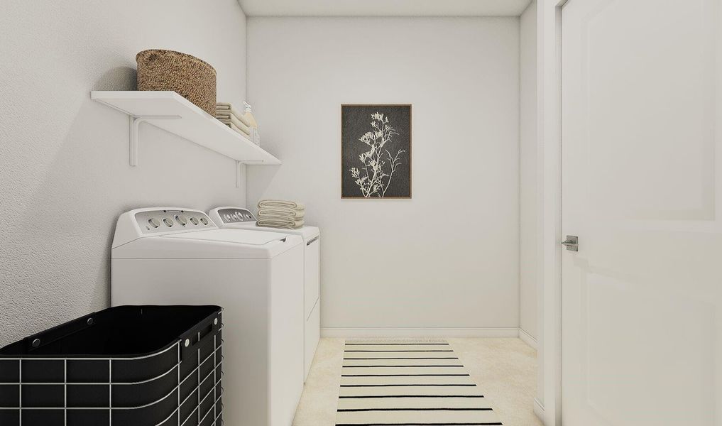Laundry room (*Artist rendering used for illustration purposes only.)