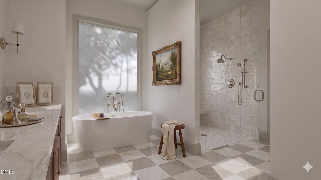 Primary Bathroom Rendering