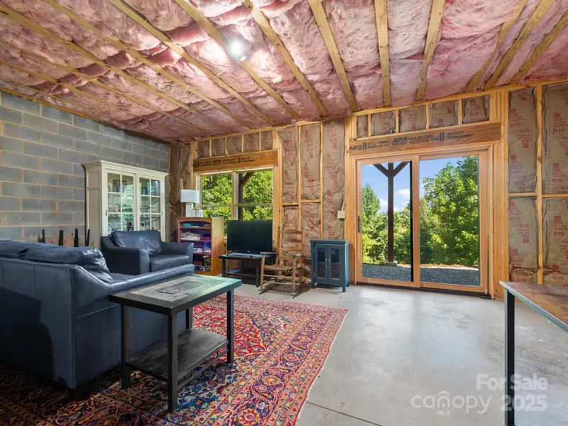 Unfinished Full Basement Plumed for a Future Bathroom
