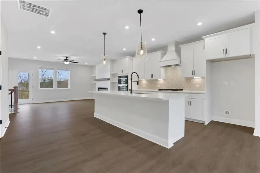 Furnished interior view inside a new home in Towne Village at Suwanee Dam, Sugar Hill (Image 6). Furnished interior view inside a new home in Towne Village at Suwanee Dam, Sugar Hill (Image 6).