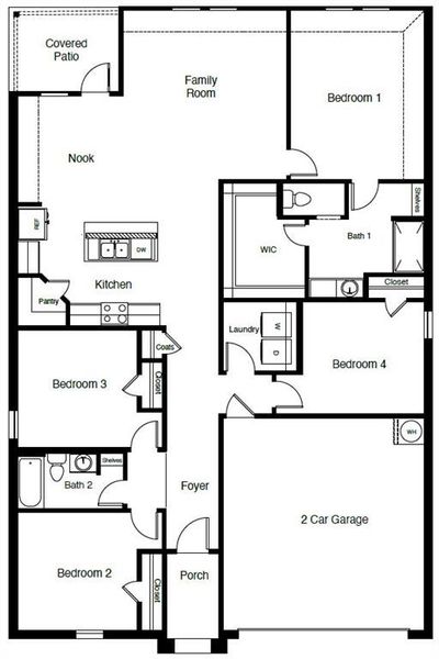 2D floor plan layout of this home in , Fort Worth, TX (Image 5).