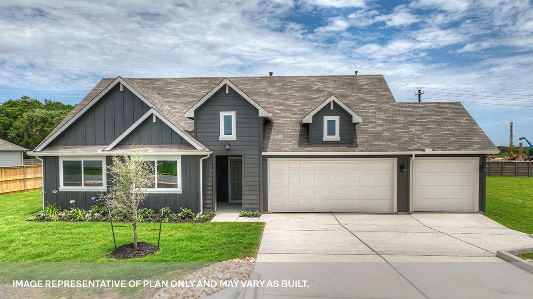 Representative exterior photo of a completed home built from the The Holden by D.R. Horton in Sonoma Oaks, Fredericksburg, TX (Image 2). Representative exterior photo of a completed home built from the The Holden by D.R. Horton in Sonoma Oaks, Fredericksburg, TX (Image 2).