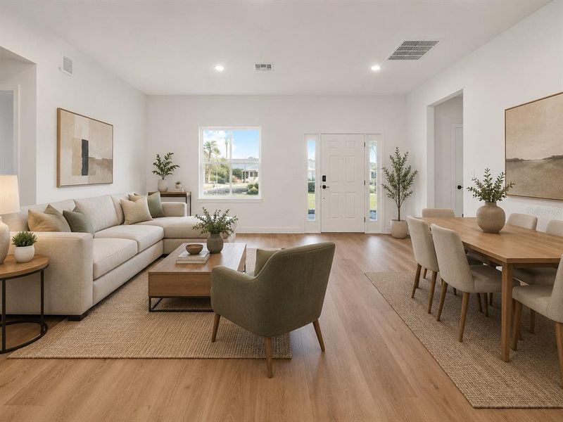 Furnished interior view inside a new home in , Dunnellon (Image 5).