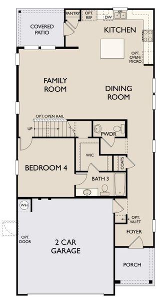 2D floor plan layout of this home in La Cima, San Marcos, TX (Image 6).