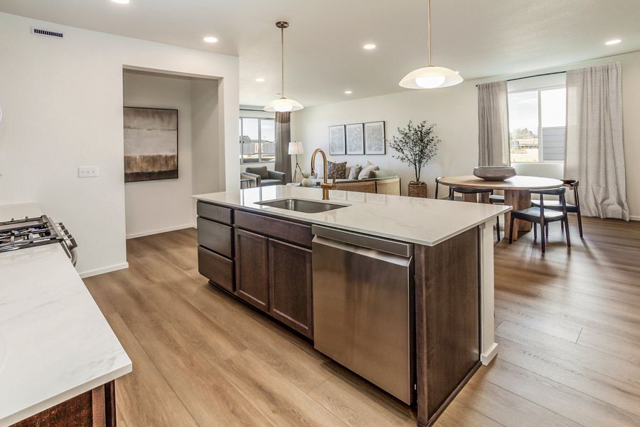 Representative furnished interior of a home built from the Armstrong by Hartford Homes in Bloom, Fort Collins (Image 17).