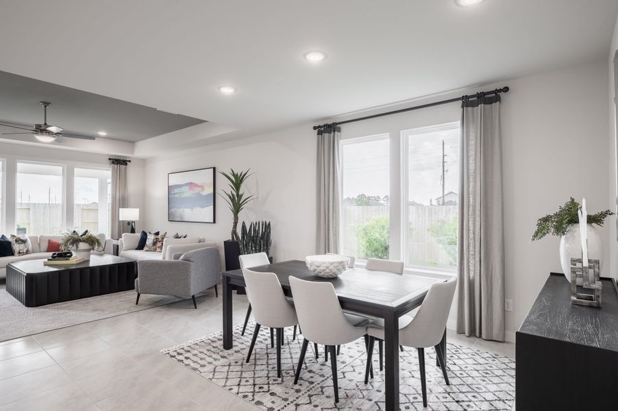 Representative furnished interior of a home built from the Caddo by Tri Pointe Homes in Mason Woods, Cypress (Image 46).