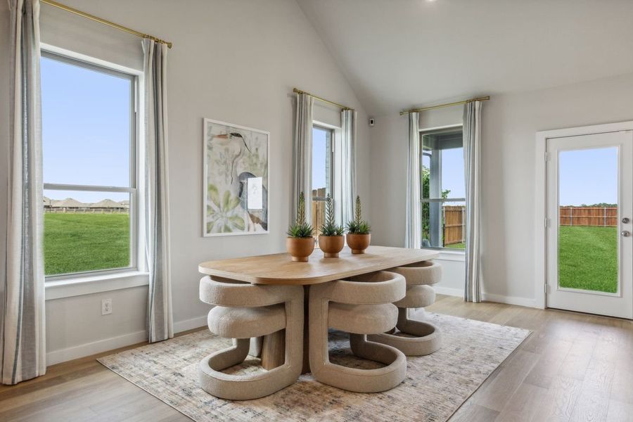 Breakfast Nook in the Winters home plan by Trophy Signature Homes – REPRESENTATIVE PHOTO