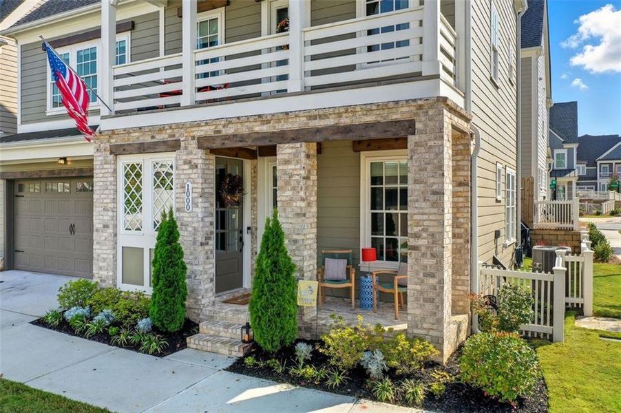 Front exterior of a new home in , Woodstock, GA, highlighting curb appeal (Image 22).
