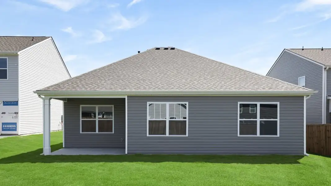 Exterior details and patio area of a home in Durbin Meadows Traditions, Fountain Inn (Image 17). Exterior details and patio area of a home in Durbin Meadows Traditions, Fountain Inn (Image 17).